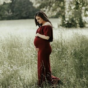 Off Shoulder Maternity Dress